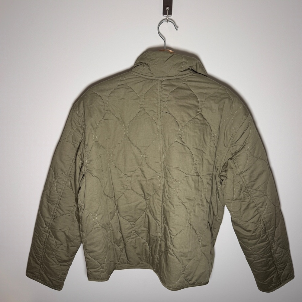 NWT Lucky Brand Quilted Jacket in Olive Women’s Medium - Picture 3 of 8
